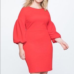 Eloquii Goji Berry Bodycon Dress Red Size 16